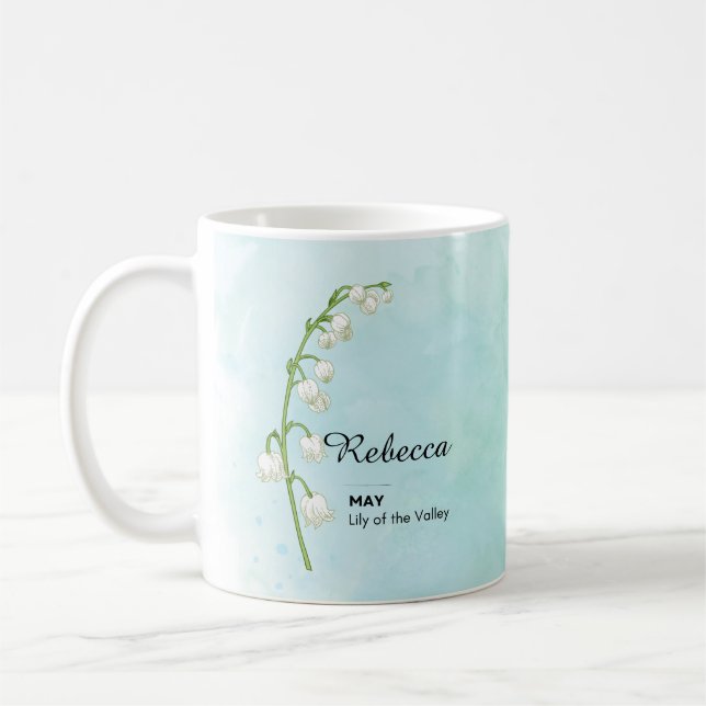 Mug Fleur Mai personnalisé (Gauche)