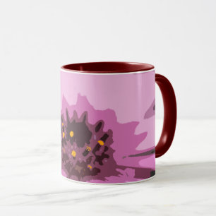 Mug Fleur marguerite Abstraite en rose pâle