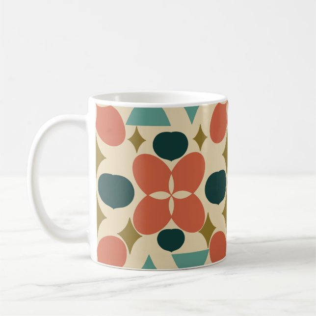Mug Fleur moderne du milieu du siècle Diamant Jaune (Gauche)