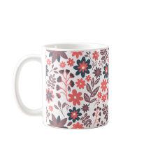 Fleur moderne rouge et noire à deux côtés