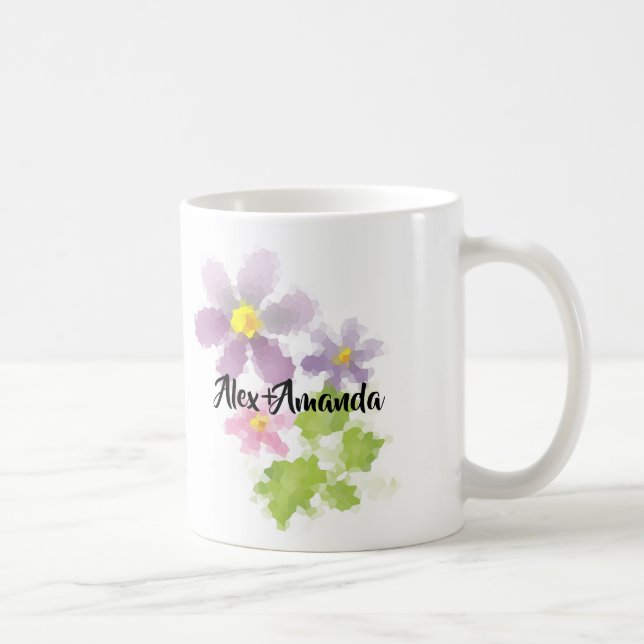 Mug Fleur mosaïque de fleurs 2 (Droite)