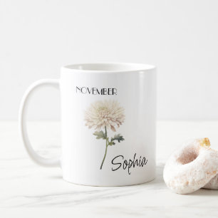 Mug Fleur Novembre Personnalisé