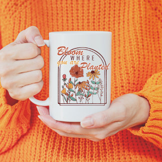 Mug Fleur Où Vous Êtes Planté, Fleur sauvage Floral