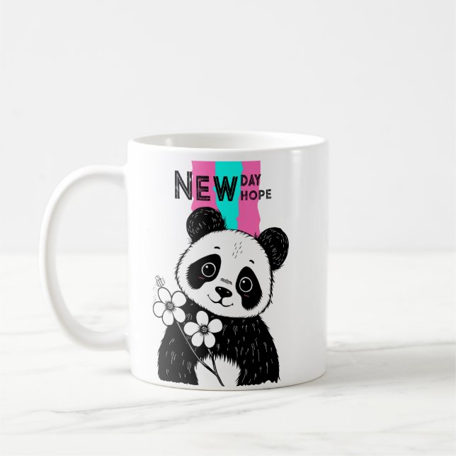 Mug fleur panda (Gauche)