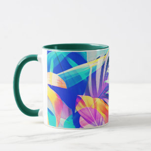 Mug Fleur pastel abstrait moderne