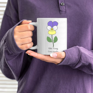 Mug Fleur pastel botanique sauvage de Pansy