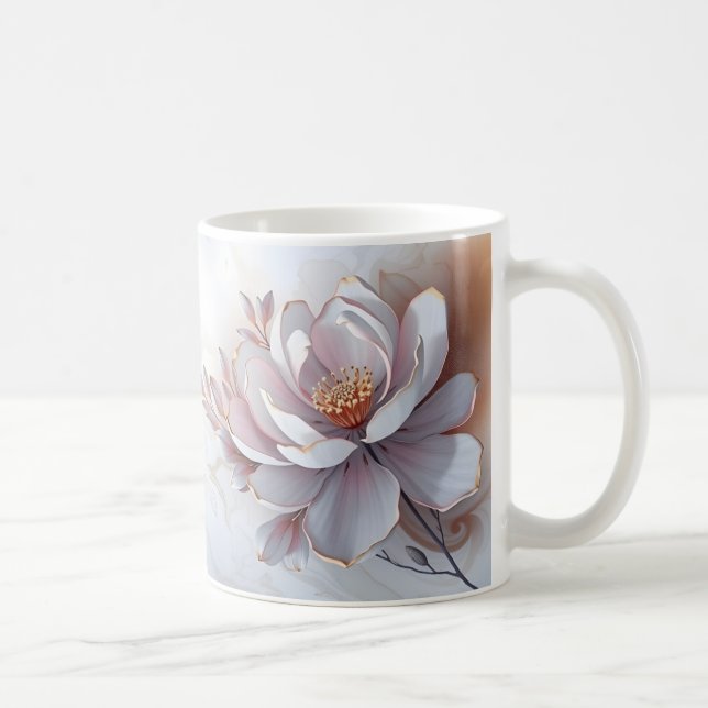 Mug Fleur peinte en 3 dimensions élégante (Droite)