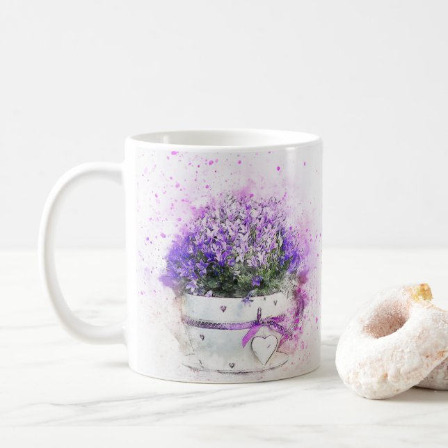 Mug Fleur pourpre (Avec donut)