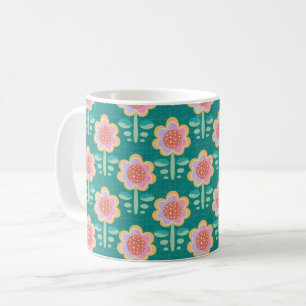 Mug Fleur rétro ressort