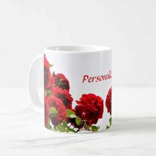 Mug Fleur romantique de rose rouge