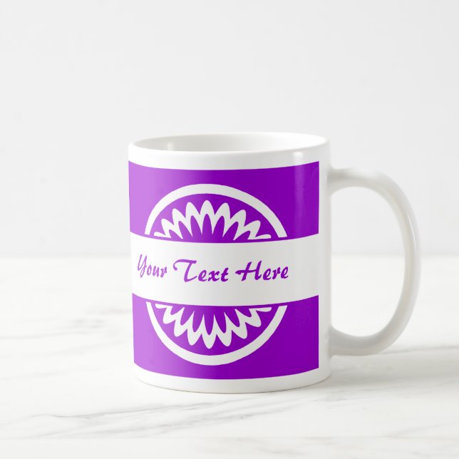 Mug Fleur ronde - violet (Droite)