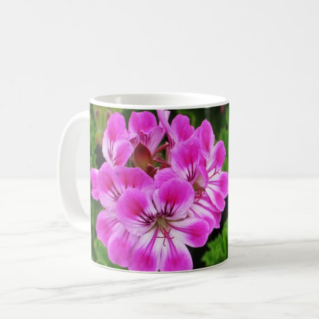 Mug Fleur rose - (Devant gauche)