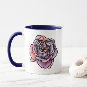 Mug Fleur Rose coloré