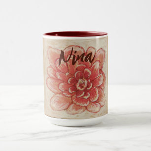 Mug Fleur rose pâle
