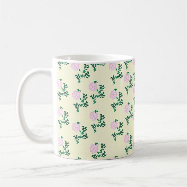 Mug Fleur Rose sauvage (Gauche)