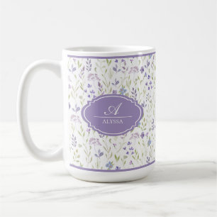 Mug Fleur Sauvage Aquarelle Personnalisé