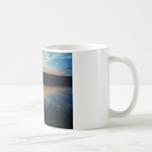Mug Fleur sauvage, coucher de soleil bleu