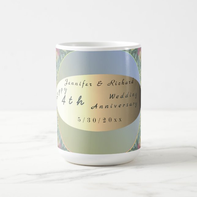Mug Fleur sauvage d'anniversaire de mariage personnali (Centre)