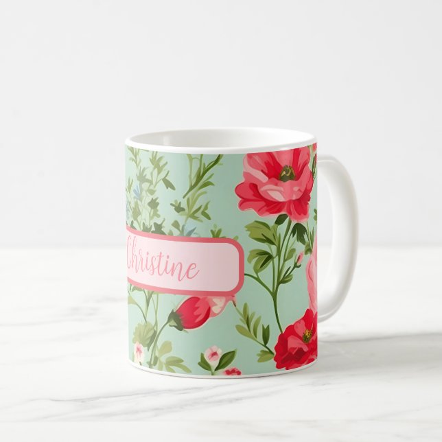 Mug Fleur sauvage de pays anglais personnalisé (Devant droit)