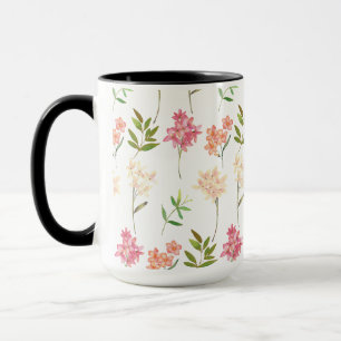 Mug Fleur sauvage mignon rose et jaune