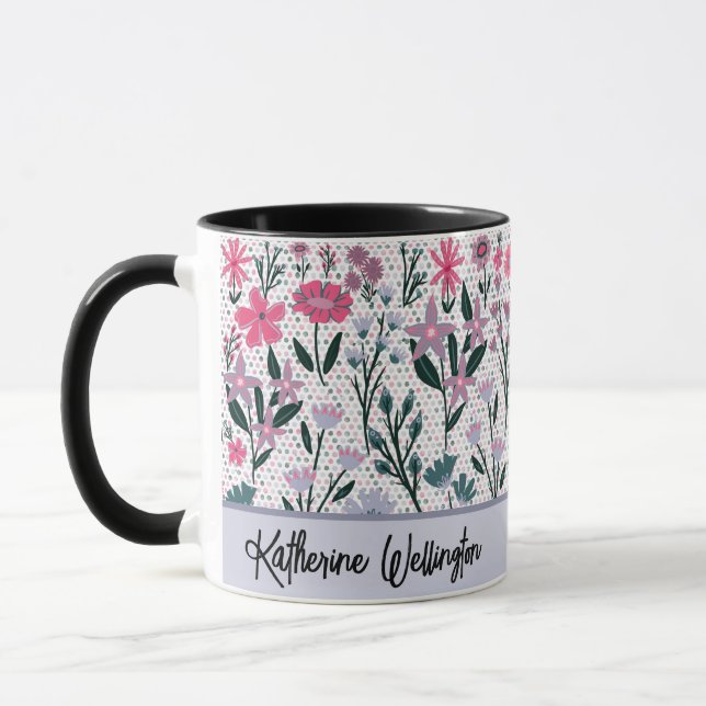 Mug Fleur sauvage moderne (Gauche)