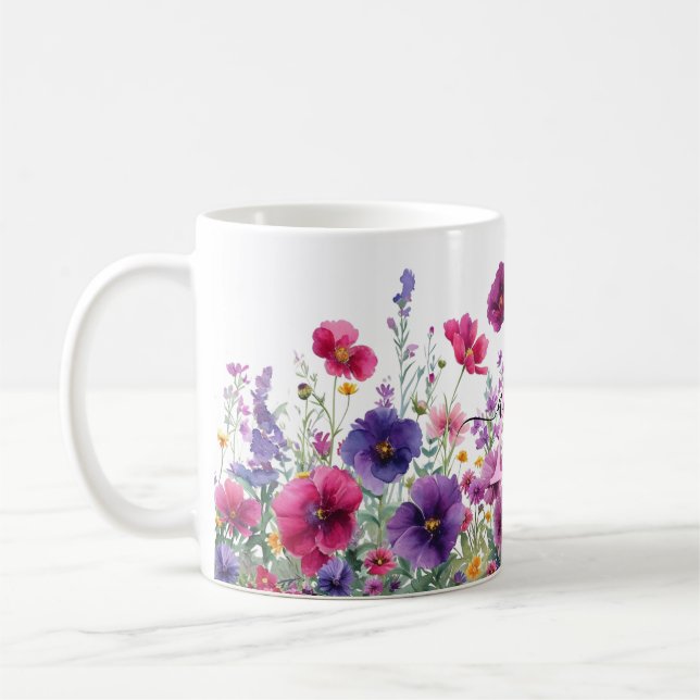 Mug Fleur sauvage, Monogramme (Gauche)