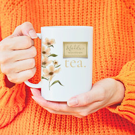 Mug Fleur sauvage Nom personnalisé Thé à Timbre Floral