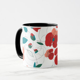 Mug Fleur sauvage Wonderland   motif de fleurs stylisé
