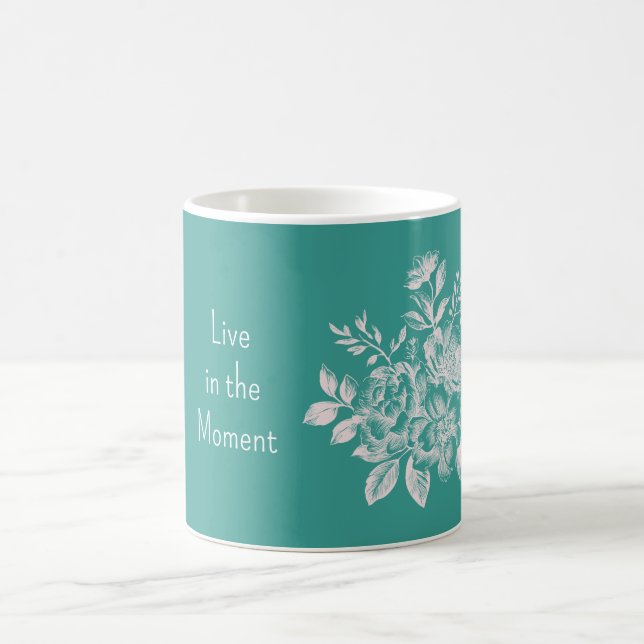 Mug Fleur Vert Blanc (Centre)