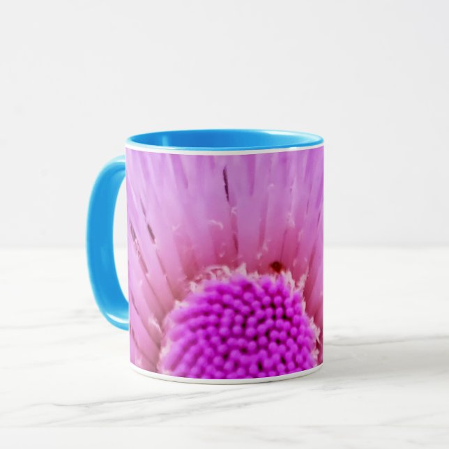Mug Fleur violet et rose (Devant gauche)