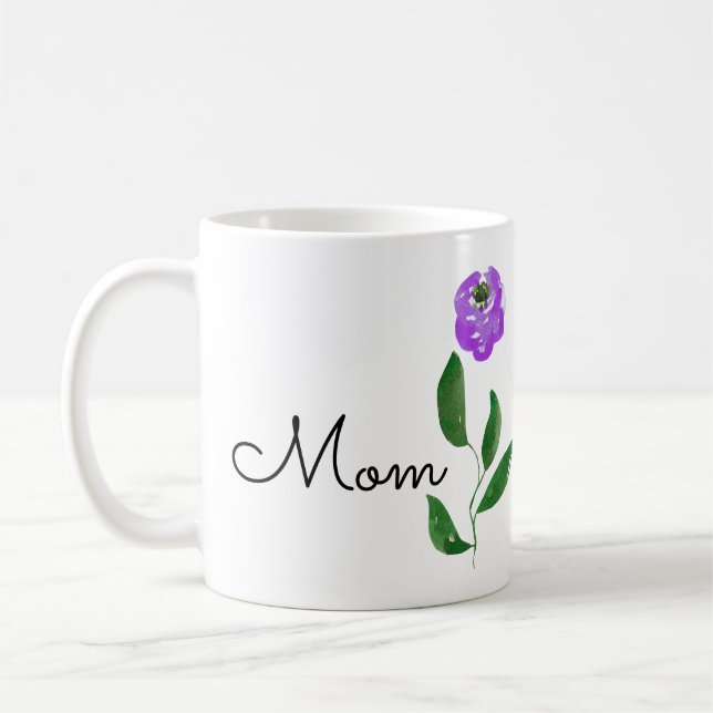 Mug Fleur violette délicate (Gauche)