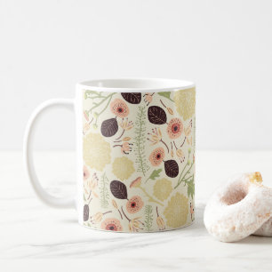 Mug Fleurs à motifs de crème de pêche joueuse