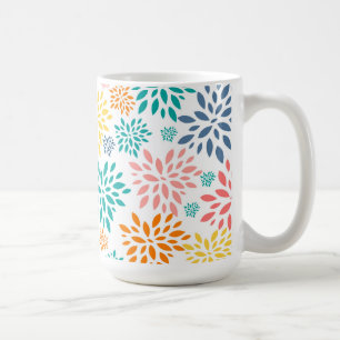 Mug Fleurs abstraites colorées Lampe à trépied motif