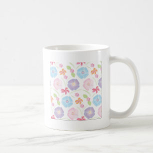 Mug Fleurs Aquarelle Doux rose Élégant