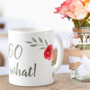 Mug Fleurs aquarelles inspirantes pour 60e anniversair