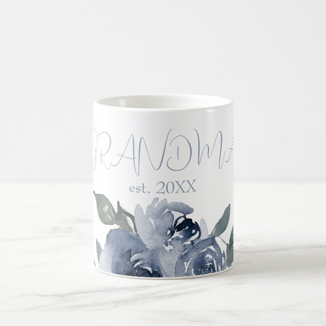 Mug Fleurs bleues pour grand-mère (Centre)