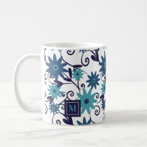 Fleurs bleues turquoise Customisées