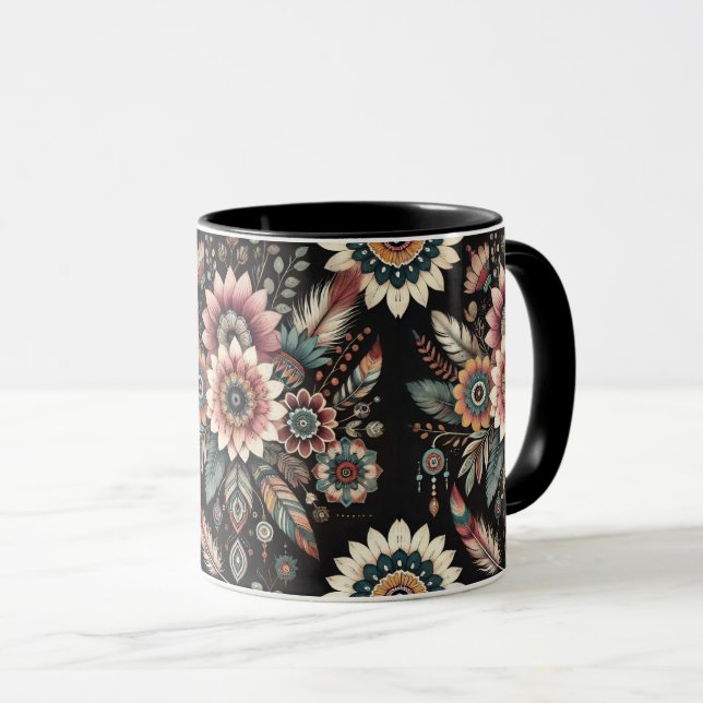 Mug Fleurs Bohèmes du Soir (Devant droit)