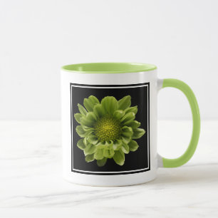 Mug Fleurs Chrysanthème vert
