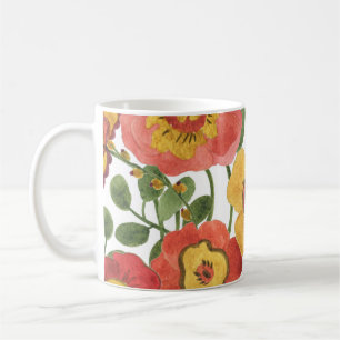 Mug Fleurs colorées : motif d'aquarelle d'été.