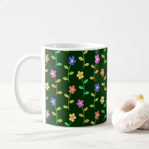 Mug Fleurs colorées, Motif Floral, Verdure, Boho