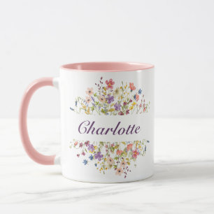 Mug Fleurs colorées personnalisées
