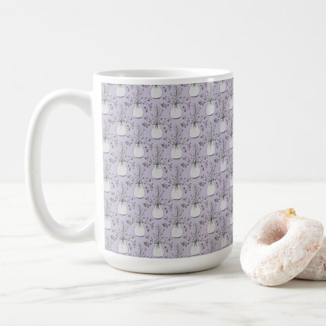 Mug Fleurs communautaires lavande (Avec donut)