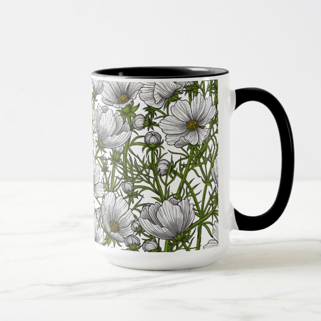 Mug Fleurs cosmos blanches (Droite)