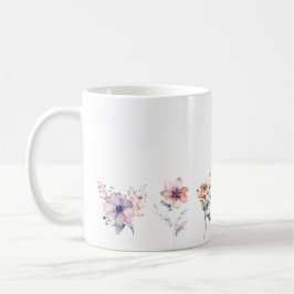Mug Fleurs dans différents styles le long de la base