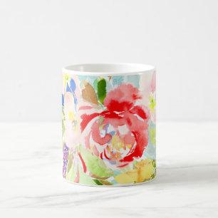 Mug Fleurs d'aquarelle de printemps PixDezines