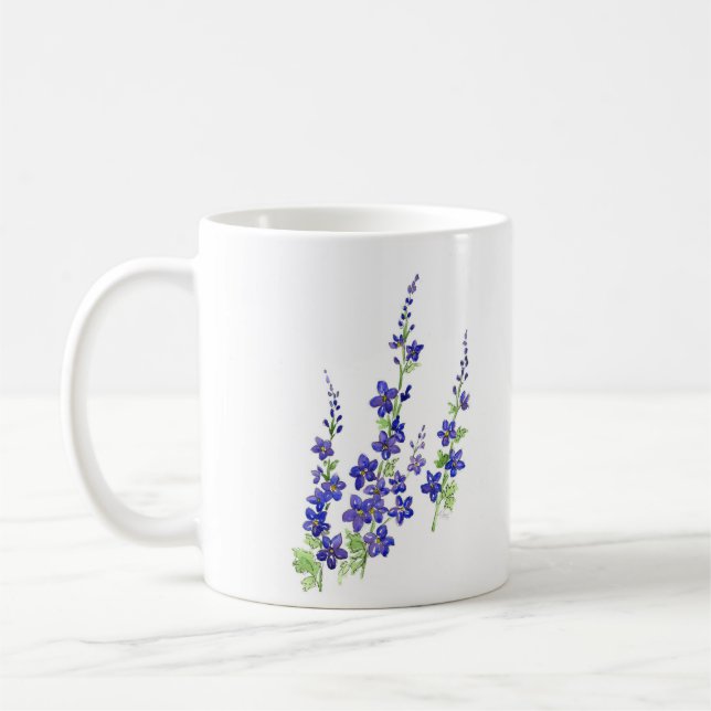Mug Fleurs d'aquarelle 'Larkspur' (Gauche)