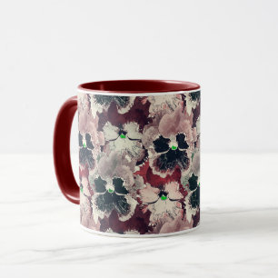 Mug Fleurs d'aquarelle rose, bordeaux