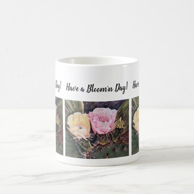 Mug Fleurs d'aquarelle rose et jaune (Centre)