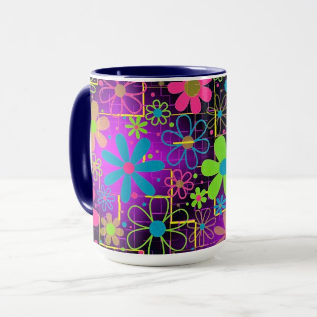 Mug Fleurs d'art (Devant gauche)